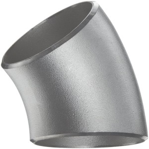 Codo sin soldadura de 45° 1,5D DN100 114,3 mm x 4,5 mm acero inoxidable 1.4541 / 321